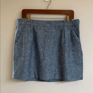 The Limited Chambray Mini Skirt